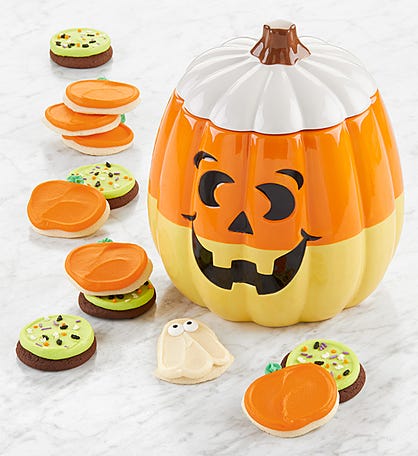 Collector’s Edition Candy Corn Pumpkin Cookie Jar
